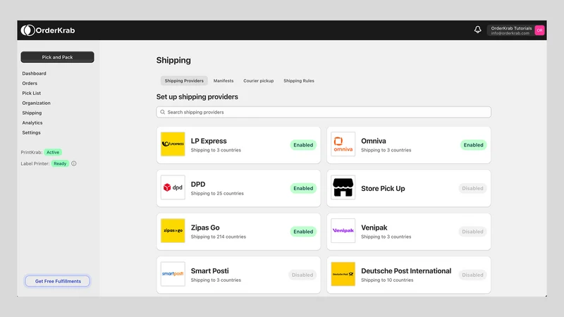 OrderKrab ‑ Pick, Pack & Ship
