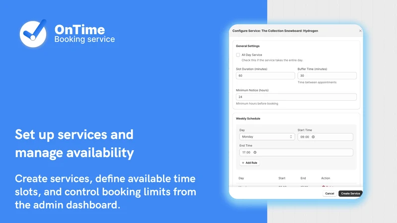 OnTime ‑ Booking & Appointment