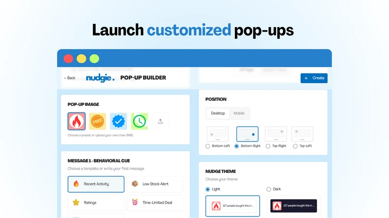 Nudgie: Science‑backed Pop‑up