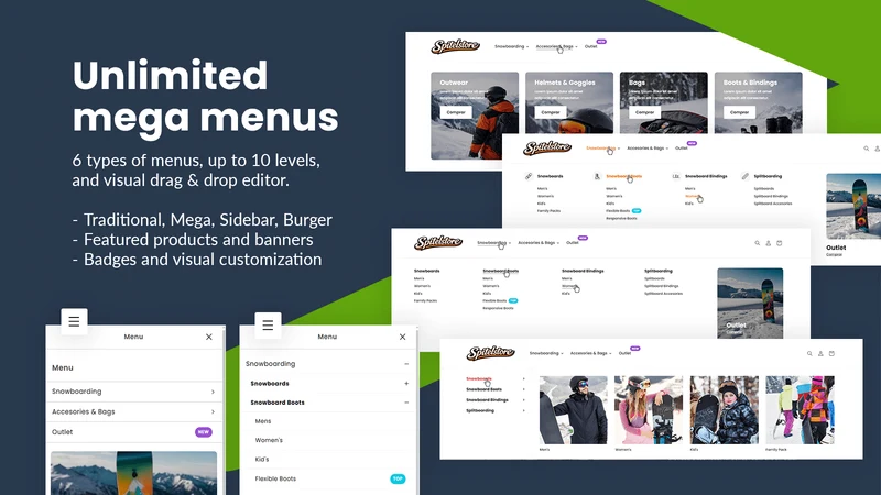 LG Mega Menu & Breadcrumbs