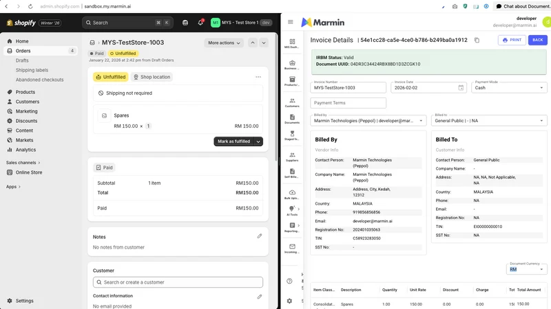 Marmin: IRBM Invoice with QR