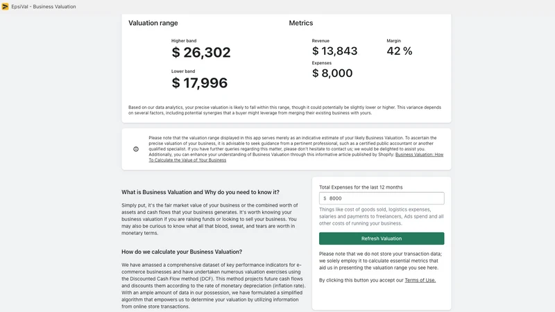 Mabya ‑ Business Valuation