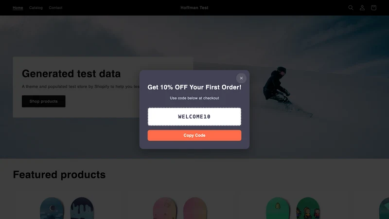 Hoffman Coupon Popup