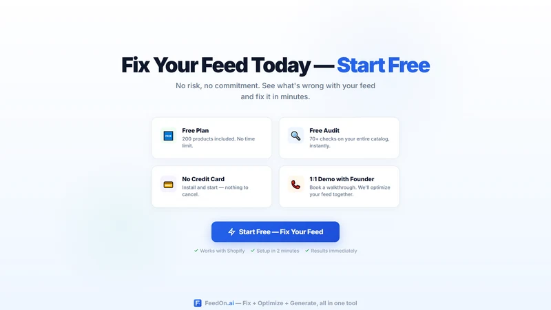 Feedon AI: Fix Shopping Feed