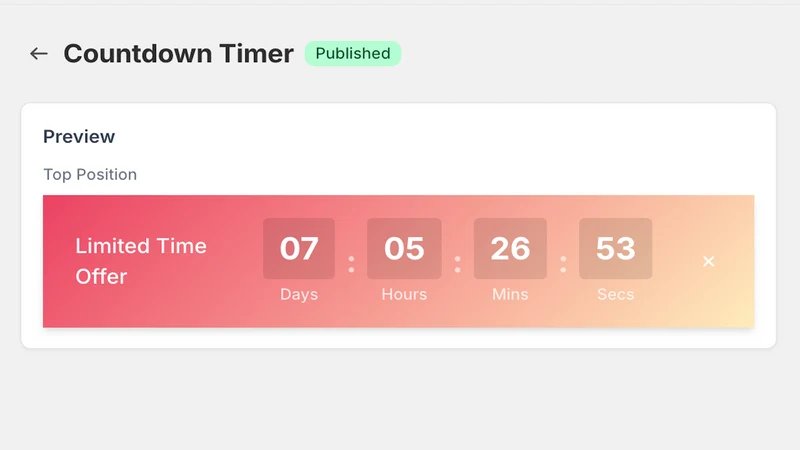 Erin Gradient Countdown Timer