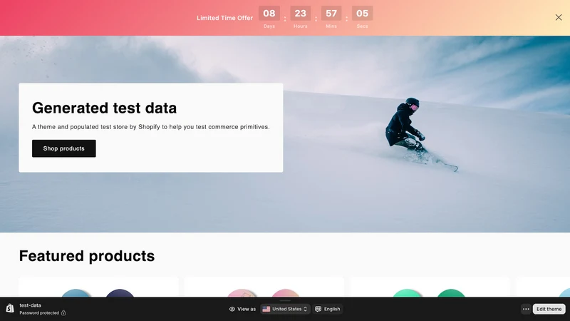 Erin Gradient Countdown Timer