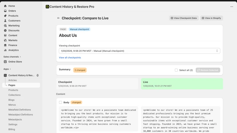 Backtrack Content Restore Pro