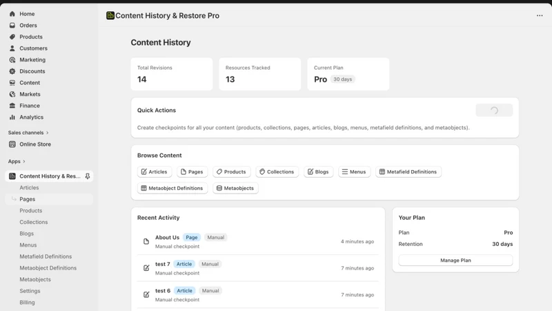 Backtrack Content Restore Pro