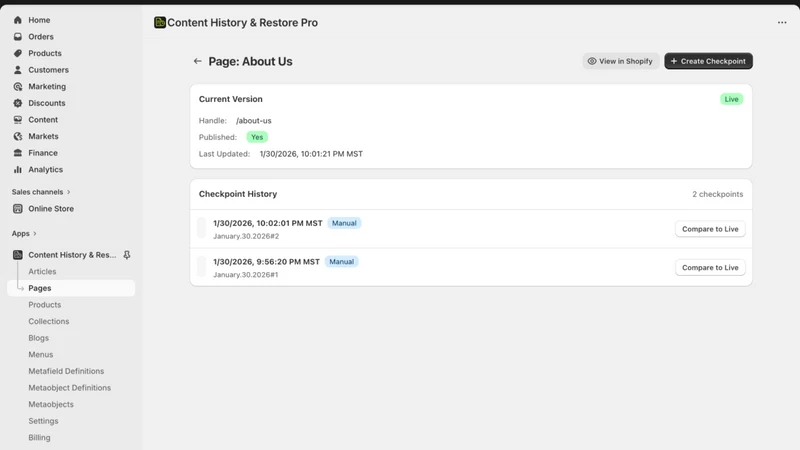Backtrack Content Restore Pro