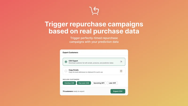 BuyAgain: Smart Reorder Emails
