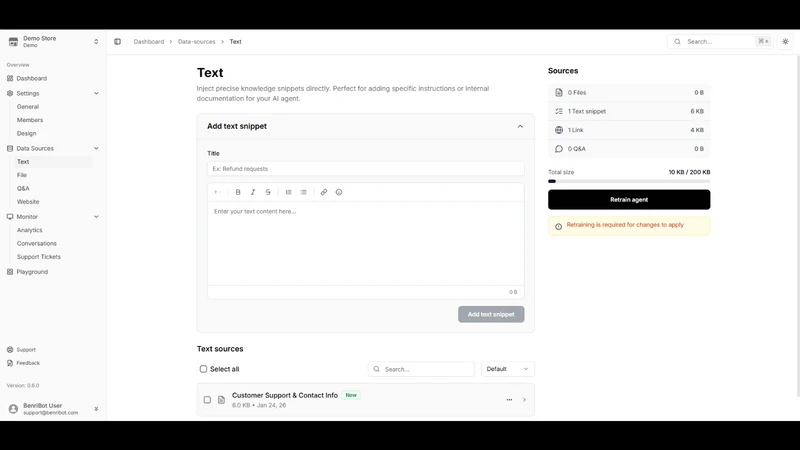 BenriBot – AI Support Assistan