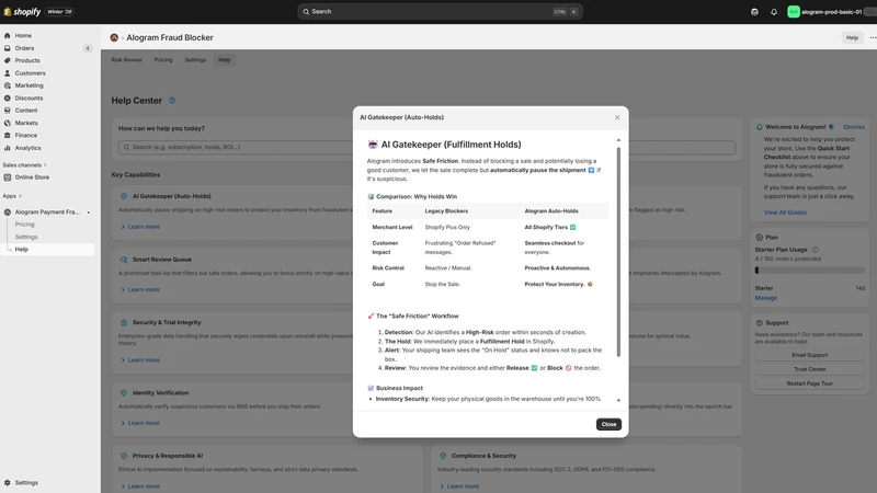 Alogram Payment Fraud Blocker