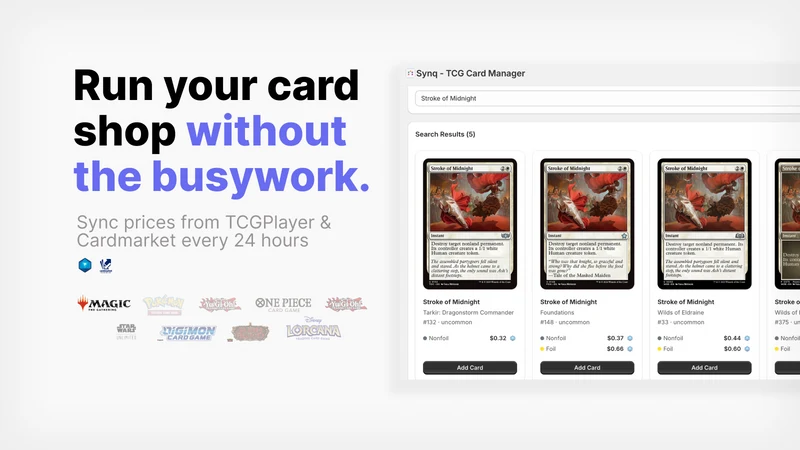 Synq ‑ TCG Manager