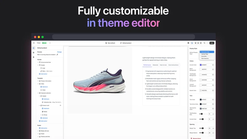 Sumo Tabs with AI Descriptions