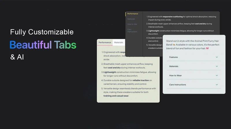 Sumo Tabs with AI Descriptions
