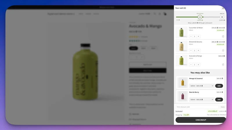 Hypercart: Cart Drawer Upsells
