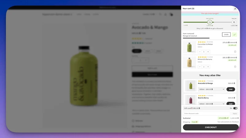 Hypercart: Cart Drawer Upsells