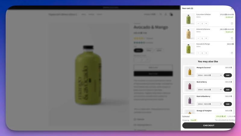Hypercart: Cart Drawer Upsells