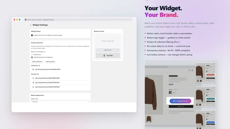ClothCast ‑ AI Virtual Try‑On