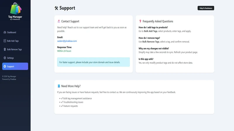 Bulk tag manager ‑ Pinakkaa