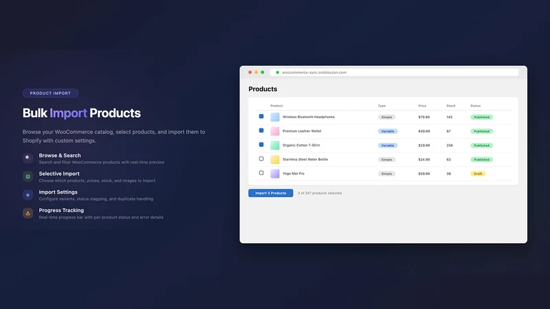 WooSync Woocommerce Import