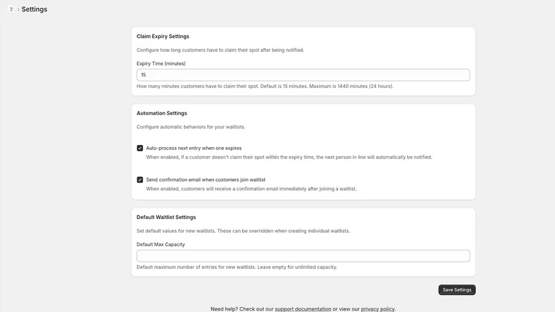 RWA: Waitlist Flow (Restocks)