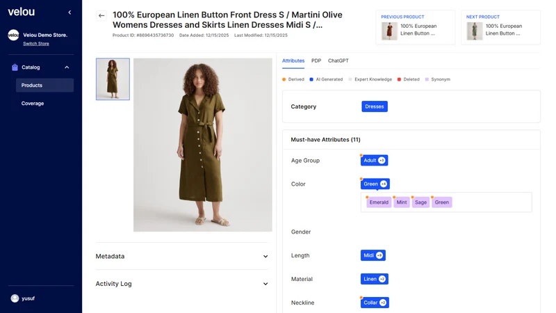 Velou: Catalog for Agents