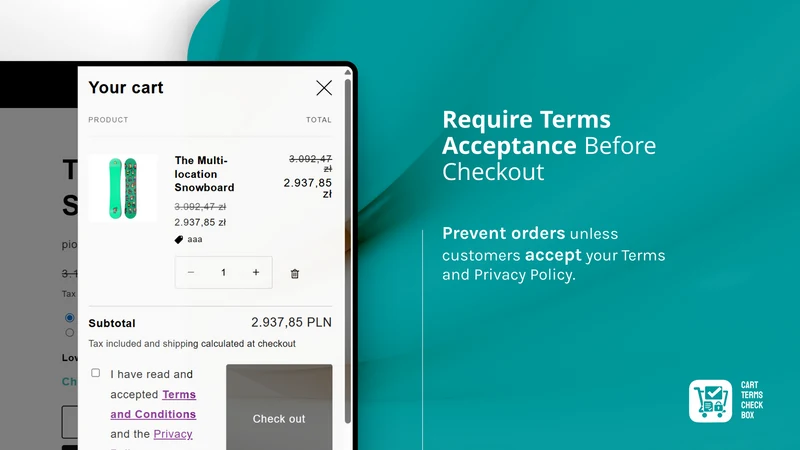 Cart Terms Checkbox
