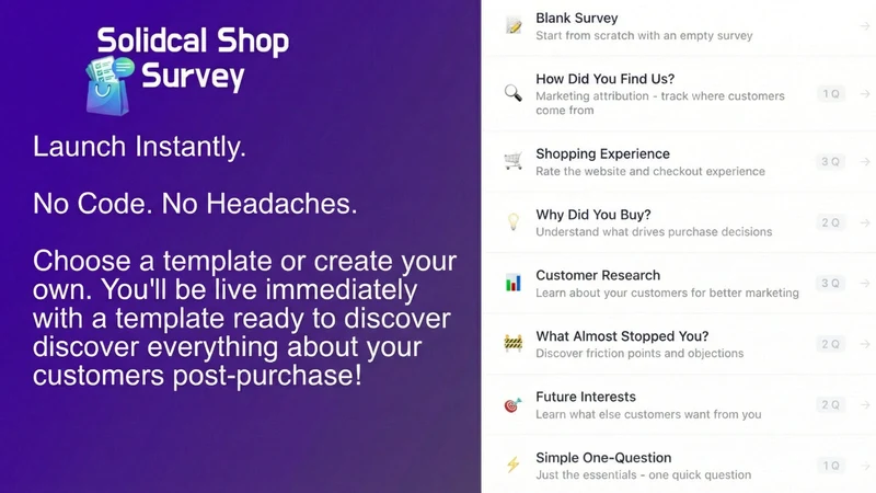 Solidcal Shop Survey