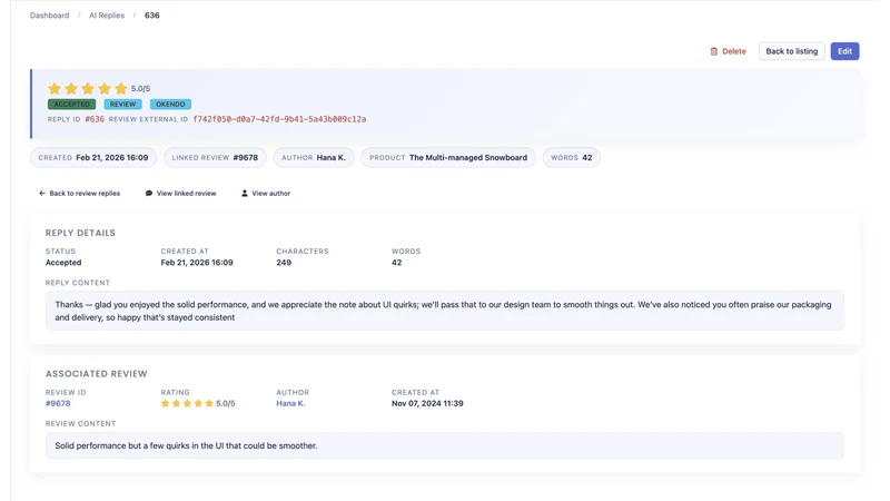 Sentimo – AI Review Replies