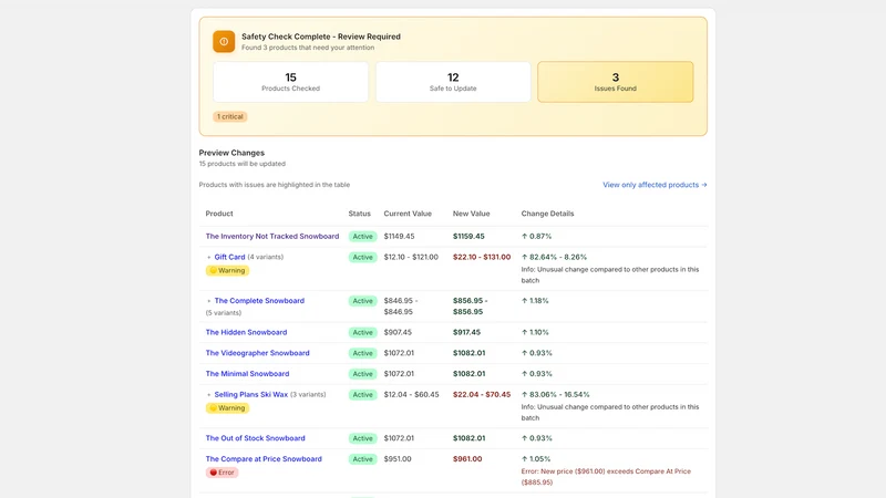 SafeEdit: Bulk Edit & Preview