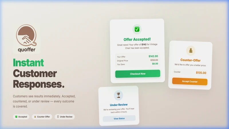 Request a Quote & Make Offers