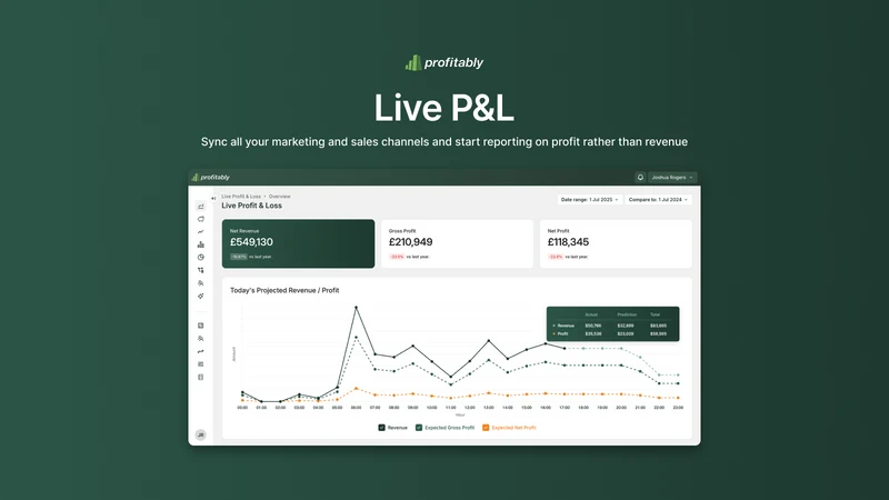 Profitably Finance Dashboard