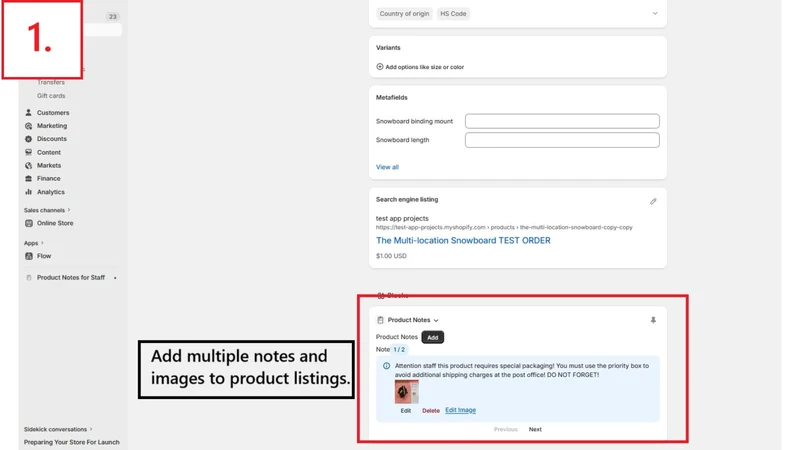Notey‑ Product Notes for Staff