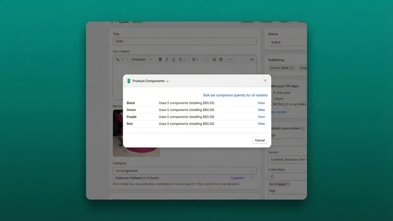 Product Component Manager