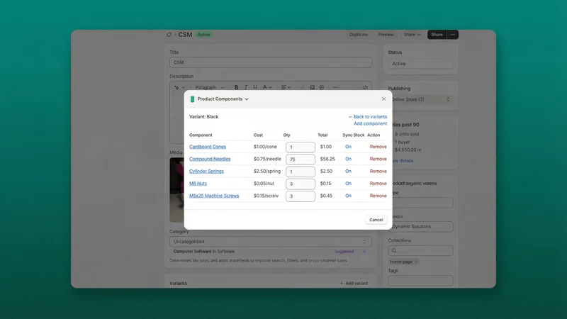 Product Component Manager