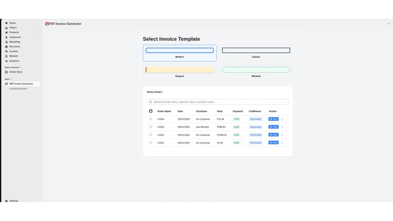 PDF Invoice Generator