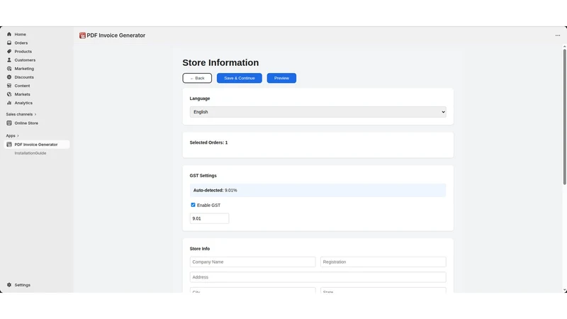 PDF Invoice Generator