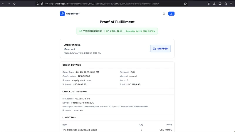 OrderProof