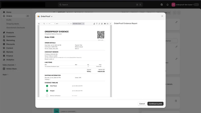 OrderProof