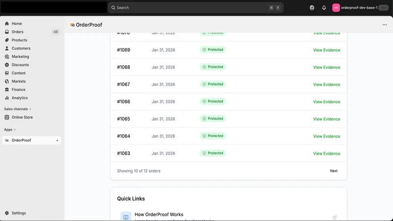 OrderProof