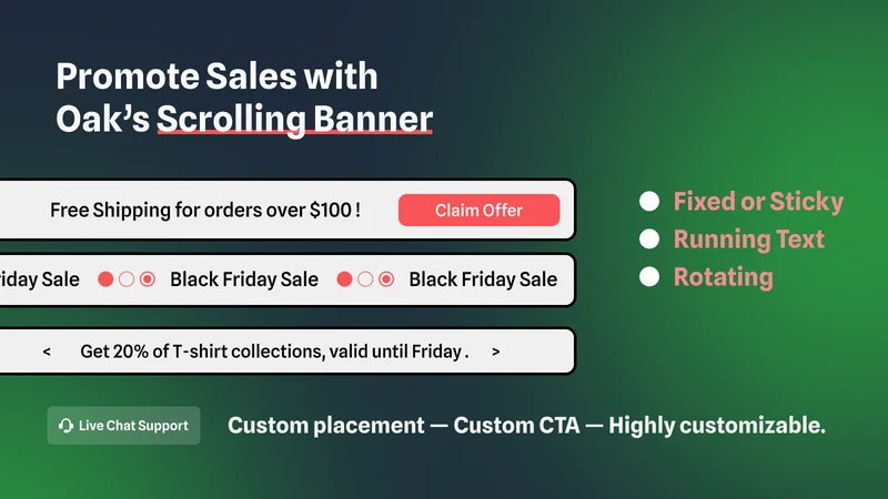 ∞ Banner Slider, Scrolling Bar