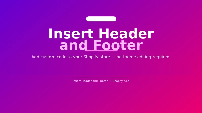 Insert Header and Footer