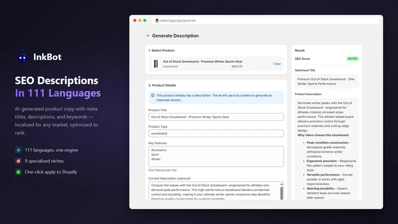 InkBot ‑ AI‑Powered SEO Copy