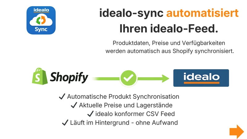 Idealo Sync: dein Idealo Feed