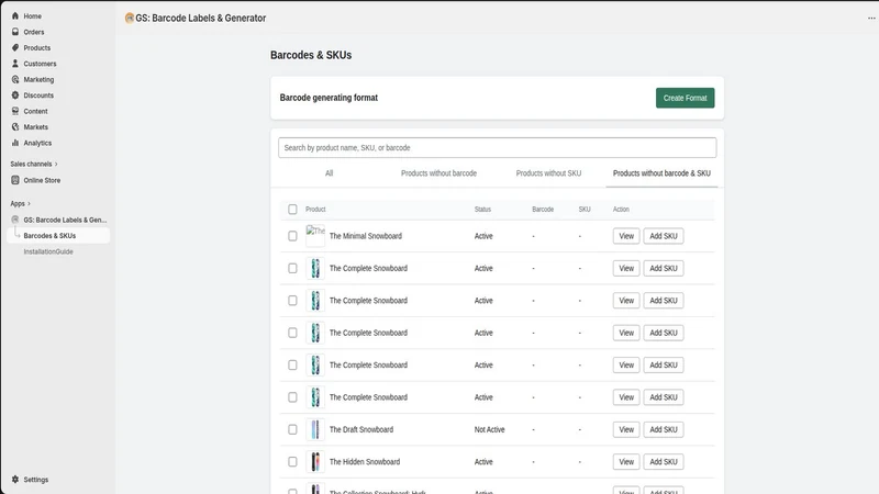 GS: Barcode Labels & Generator
