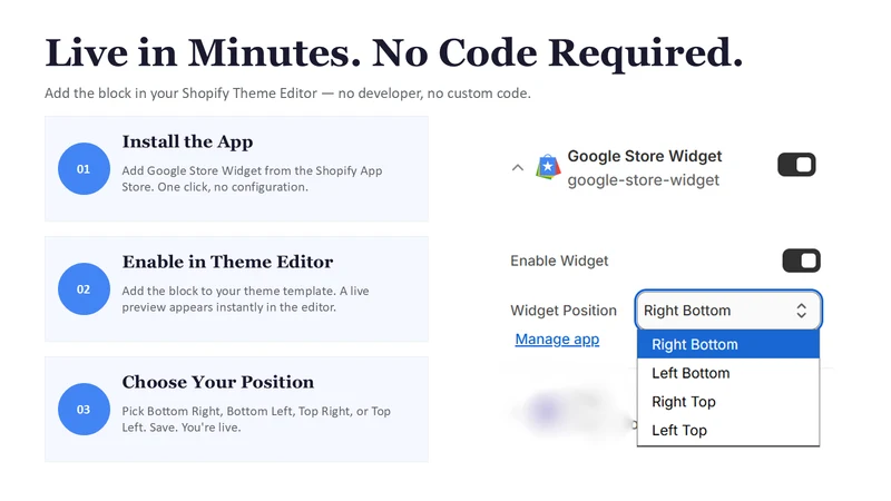 Google Merchant Store Widget