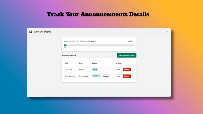 Announcement Bar Scheduler