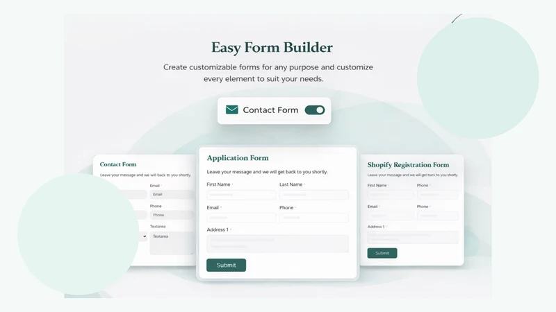 Easy Form Builder & Email