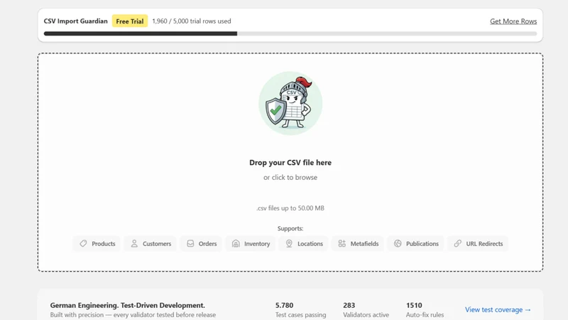 CSV Import Guardian